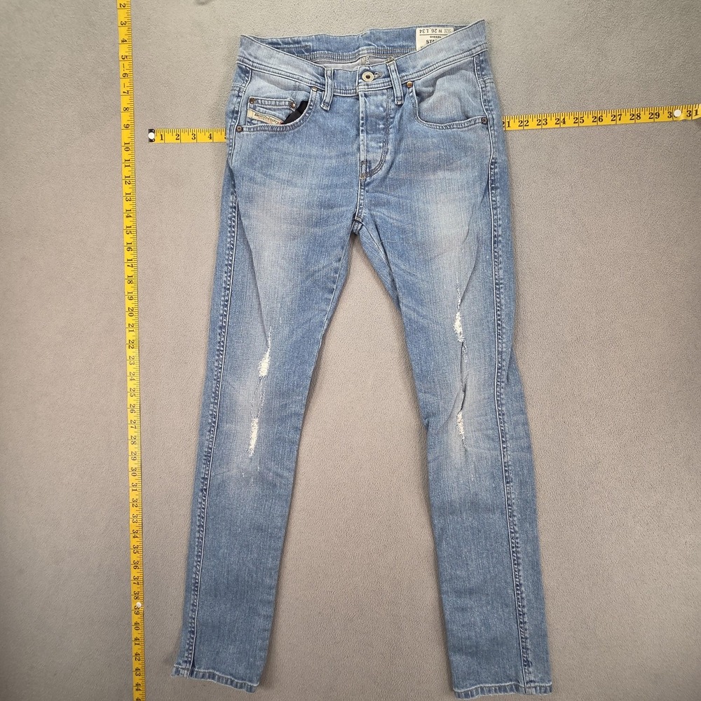 Diesel Staffy Jeans Womens 26 Blue Light Wash Slim Stretch 008U8